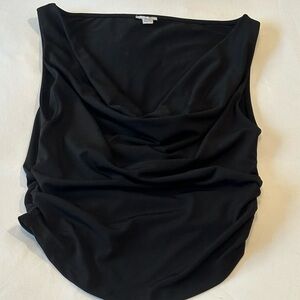 Garage Black Cowl Neck Tank Top